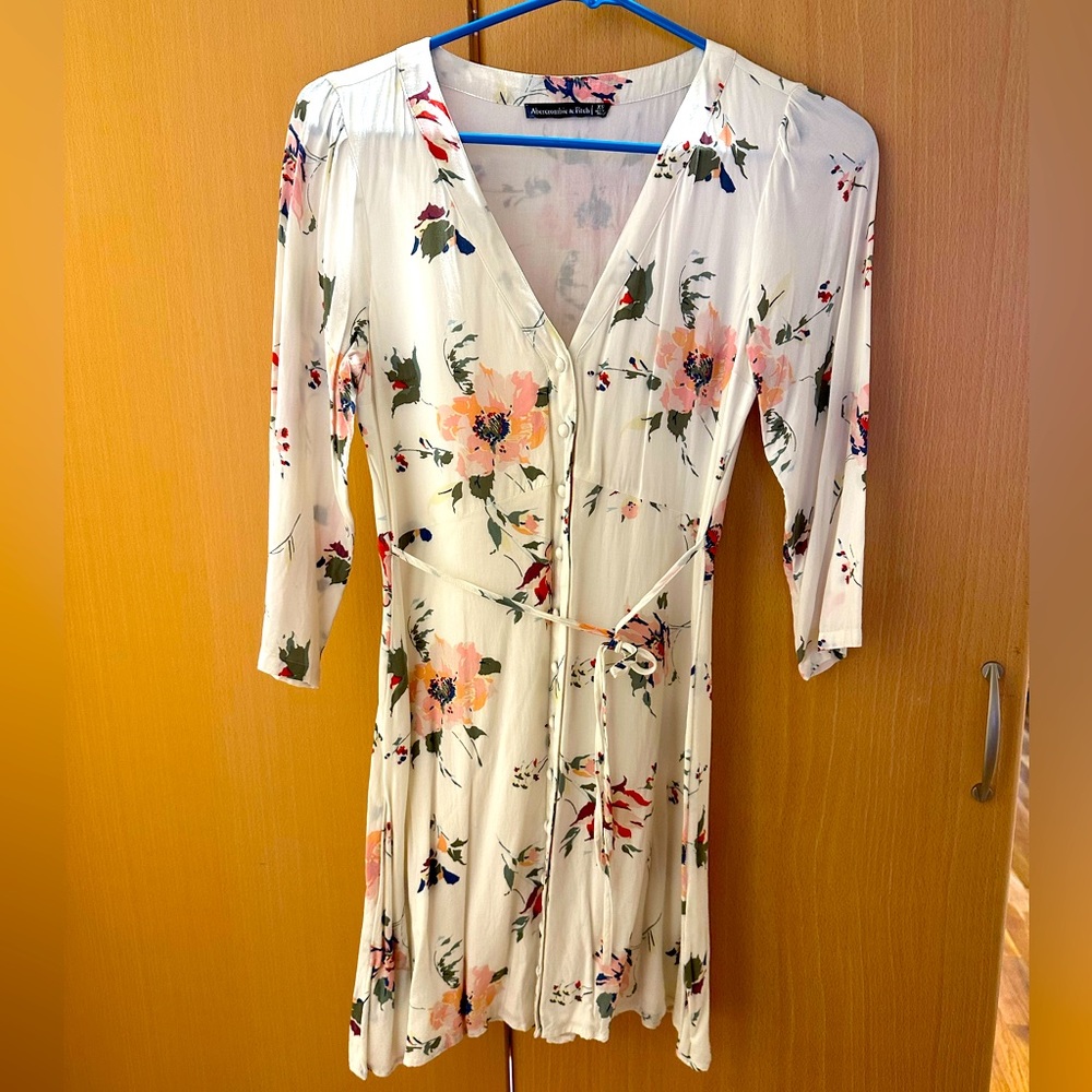 Abercrombie White Floral Dress